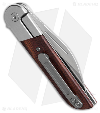 Finch Knife Co. Reciprocity Liner Lock Knife Mkuruti Wood (3.1" Stonewash)