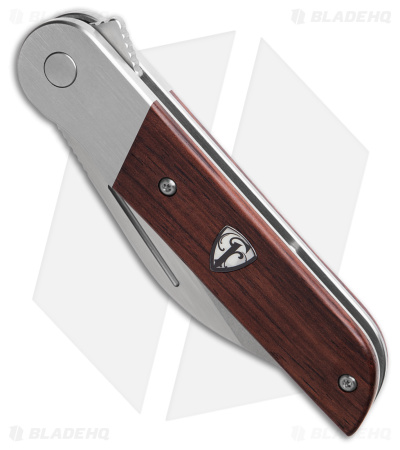 Finch Knife Co. Reciprocity Liner Lock Knife Mkuruti Wood (3.1" Stonewash)