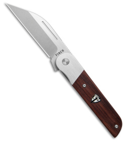 Finch Knife Co. Reciprocity Liner Lock Knife Mkuruti Wood (3.1" Stonewash)