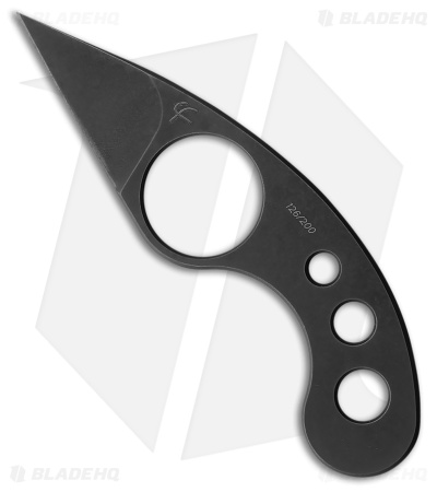Fred Perrin La Griffe Fixed Blade Knife Black SW/Blue Ti (1.5" Black Ti) FRDGT