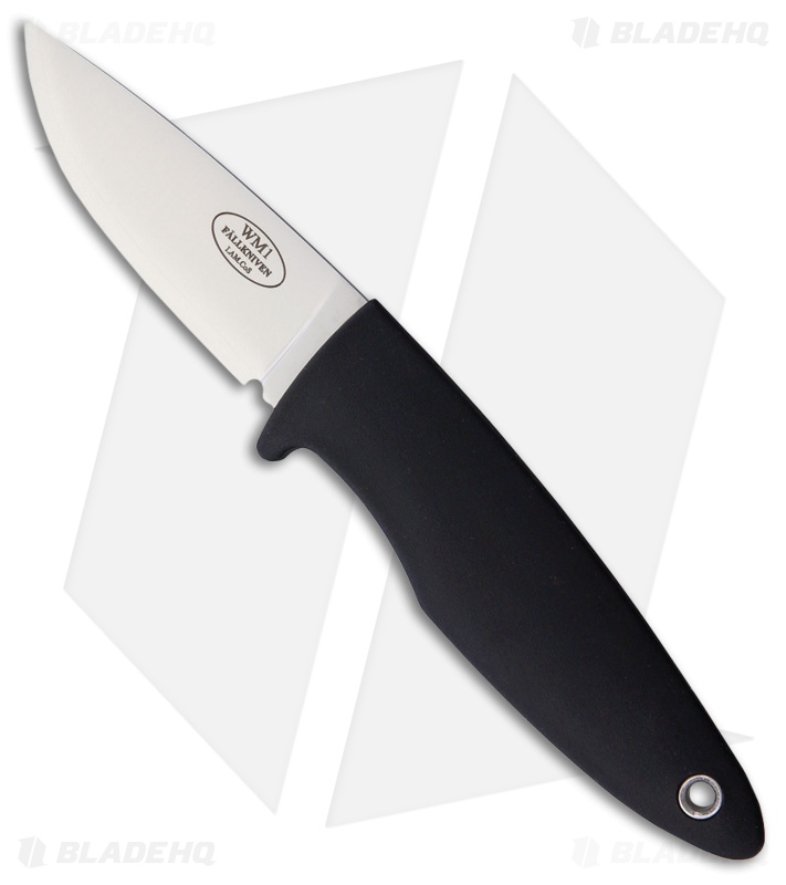 Fallkniven WM1 Drop Point Fixed Blade Knife Black Polymer (2.75" Satin)