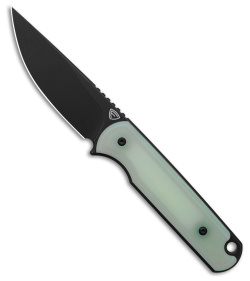 Ferrum Forge Pro Series Lackey Fixed Blade Knife Jade G-10 (2.8" Black)