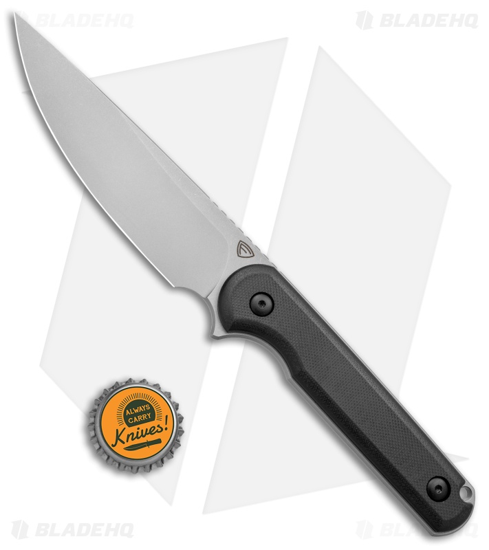 Ferrum Forge XL Lackey Fixed Blade Knife Black G-10 (4.5" SW D2)