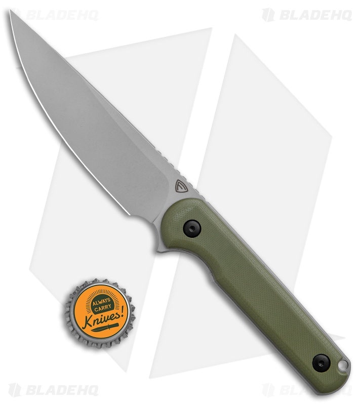 Ferrum Forge XL Lackey Fixed Blade Knife Green G-10 (4.5" SW D2)