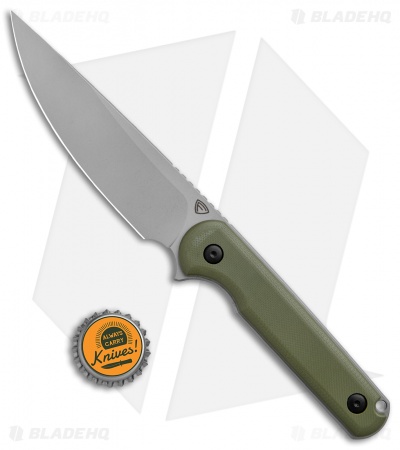 Ferrum Forge XL Lackey Fixed Blade Knife Green G-10 (4.5" SW D2)
