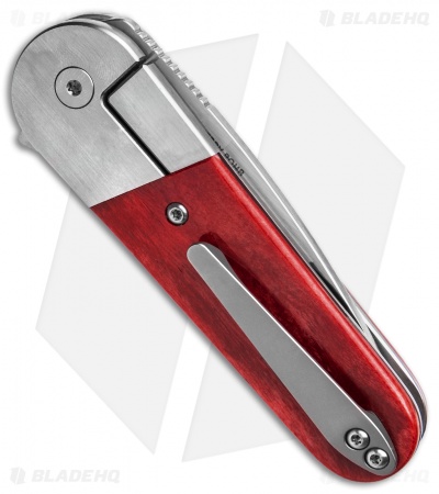 Finch Cherry Bomb Frame Lock Knife Fire Red Resin (2.6" Satin)