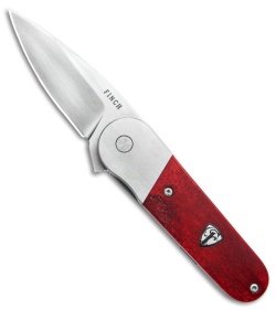 Finch Cherry Bomb Frame Lock Knife Fire Red Resin (2.6" Satin)