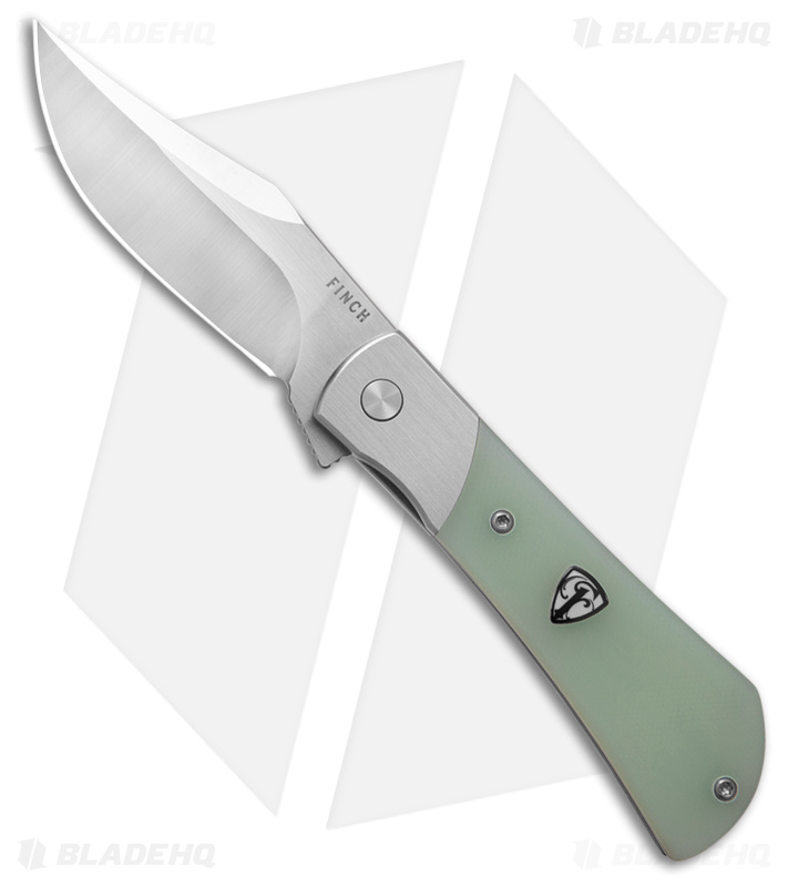 Finch Knife Co. Flint Frame Lock Knife Ghost Green G-10 (3.125" Satin)