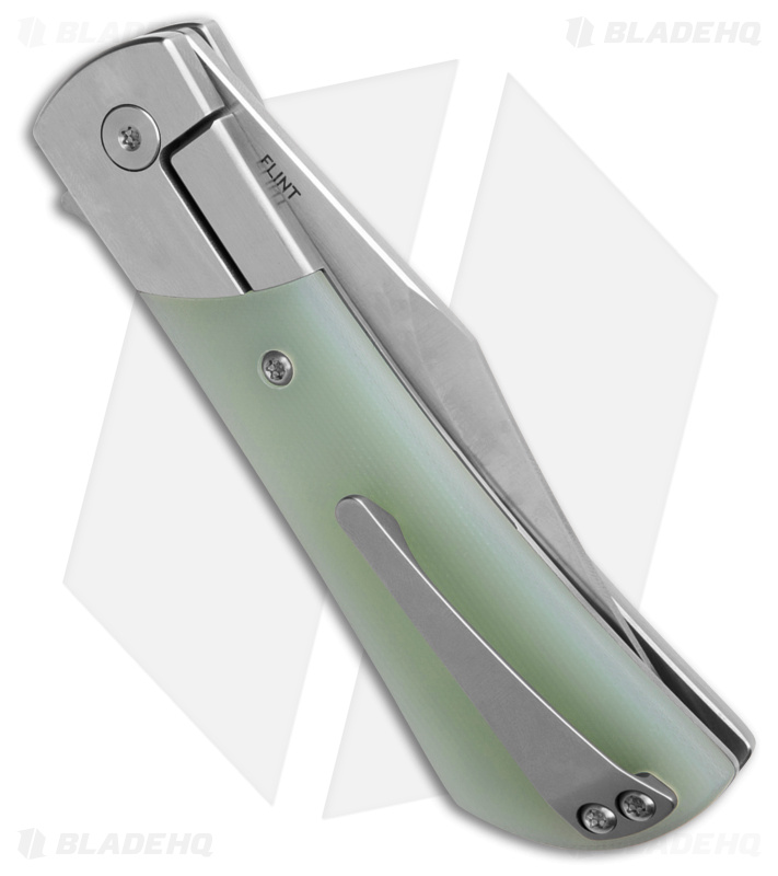 Finch Knife Co. Flint Frame Lock Knife Ghost Green G-10 (3.125" Satin)