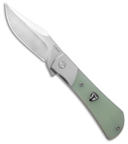 Finch Knife Co. Flint Frame Lock Knife Ghost Green G-10 (3.125" Satin)