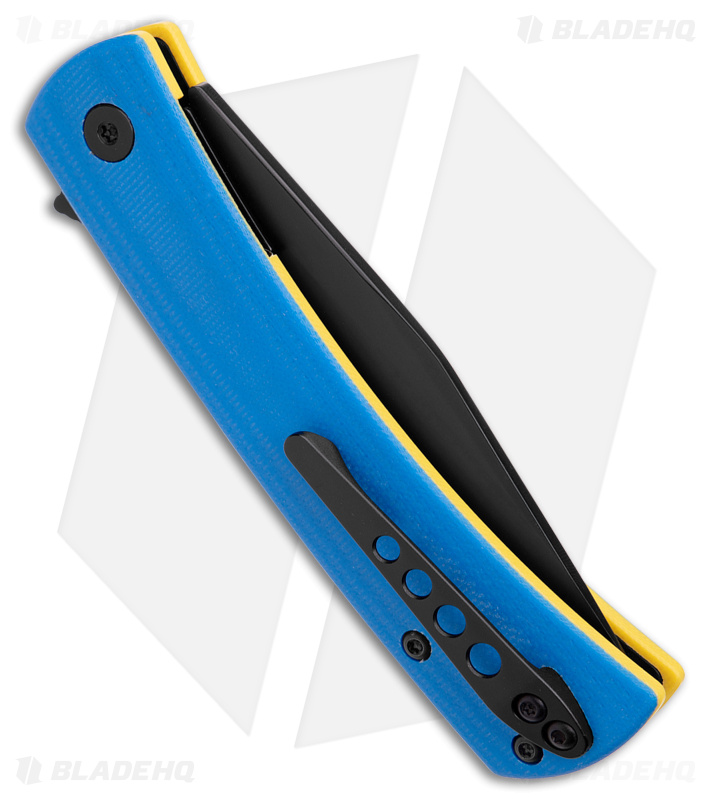 Finch Knife Co. Halo Military Blue Liner Lock Knife Blue G10 (3.1"Black 14C28N)