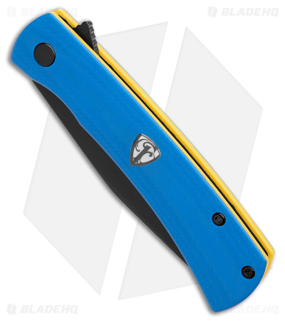 Finch Knife Co. Halo Military Blue Liner Lock Knife Blue G10 (3.1"Black 14C28N)