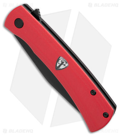 Finch Knife Co. Halo Red Head Liner Lock Knife Red G-10 (3.1" Black 14C28N)