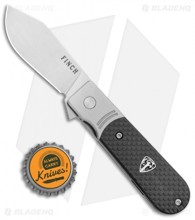 Finch Knives Model 1929 Frame Lock Knife Carbon Fiber (2.5" Satin)