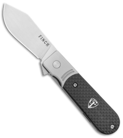 Finch Knives Model 1929 Frame Lock Knife Carbon Fiber (2.5" Satin)