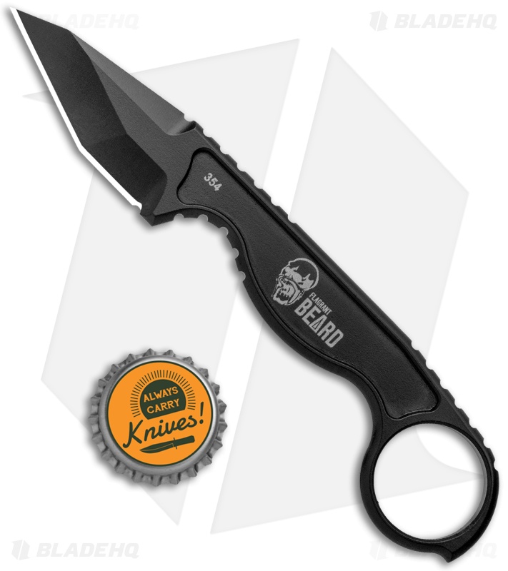 Flagrant Beard Havoc Neck Knife Black (2.5