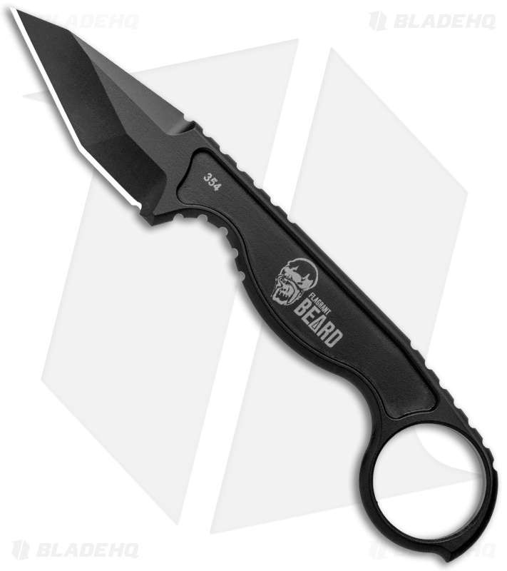 Flagrant Beard Havoc Neck Knife Black (2.5" Black) 