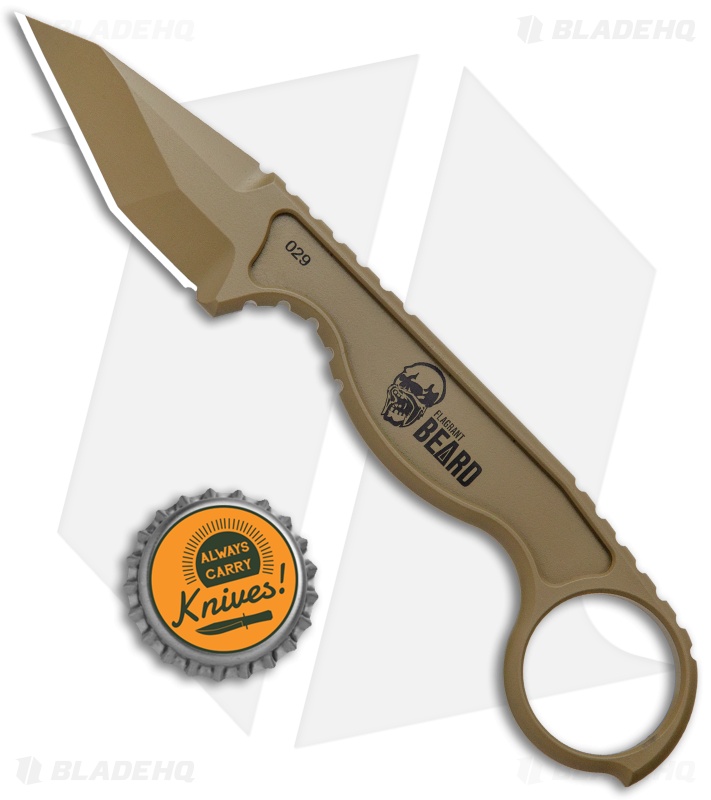 Flagrant Beard Havoc Neck Knife Coyote Tan (2.5" Tan) 
