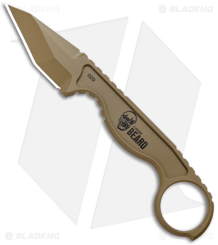 Flagrant Beard Havoc Neck Knife Coyote Tan (2.5