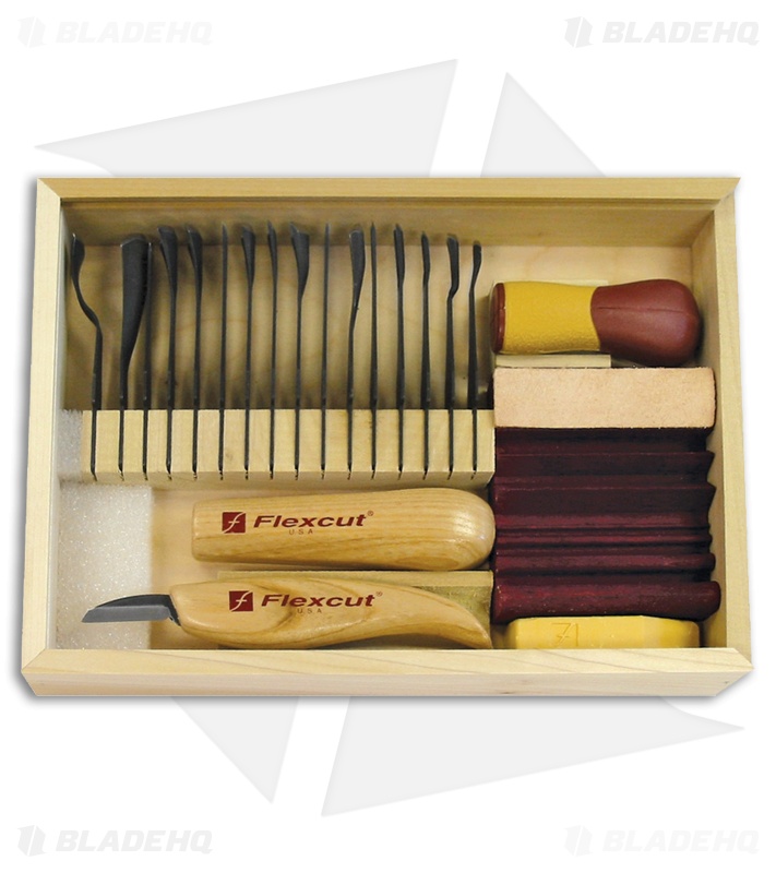 Flexcut Deluxe 21 Piece Starter Carving Craft Knife Set - FLEXSK108