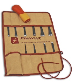 Flexcut Eleven Piece Craft Carver Knife Set w/ Roll - FLEXSK107