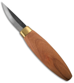 Flexcut Stub Sloyd Carver Fixed Blade Knife Cherry Hardwood (2.25" Black, Satin)