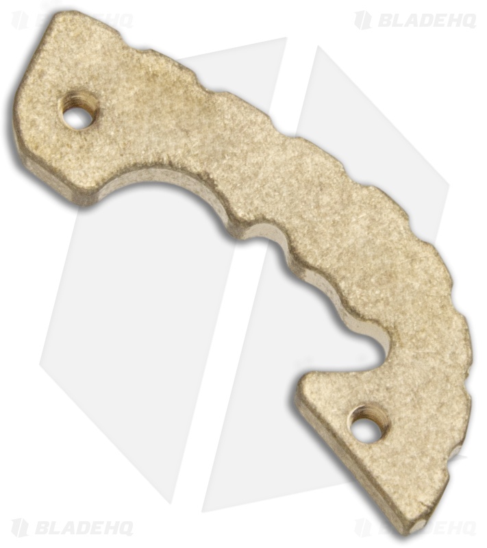 Flytanium Custom Brass Backspacer for Spyderco Shaman - Stonewash