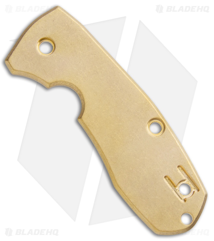 Flytanium Brass Scale for Spyderco Techno 2 - Antique Stonewash