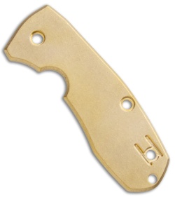 Flytanium Brass Scale for Spyderco Techno 2 - Antique Stonewash