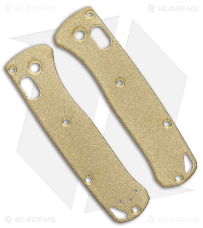 Flytanium Brass Scales for Benchmade Mini Bugout Knife - Antique Stonewash