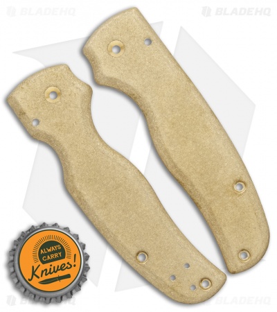 Flytanium Custom Brass Scales for Spyderco Shaman - Stonewash