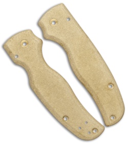 Flytanium Custom Brass Scales for Spyderco Shaman - Stonewash