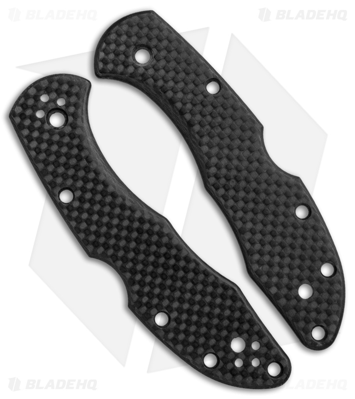 Flytanium Custom Carbon Fiber Scales for Spyderco Delica - Black