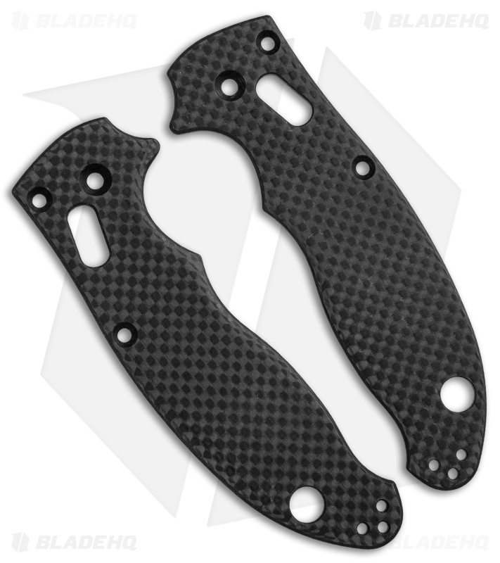 Flytanium Custom Carbon Fiber Scales Spyderco Manix 2 Black