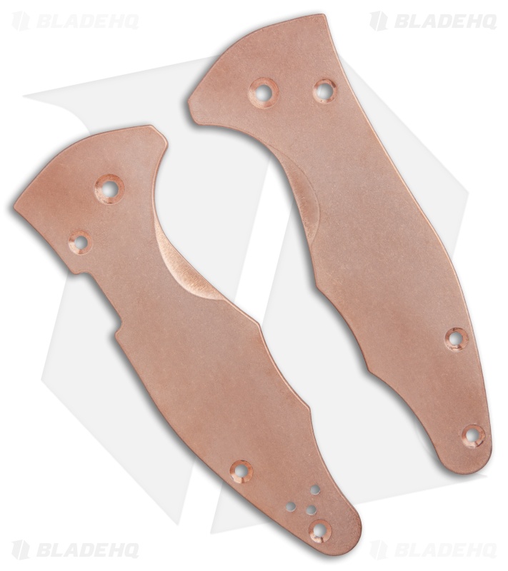 Flytanium Copper Scales for Spyderco Yojimbo 2 Knife - Antique Stonewash