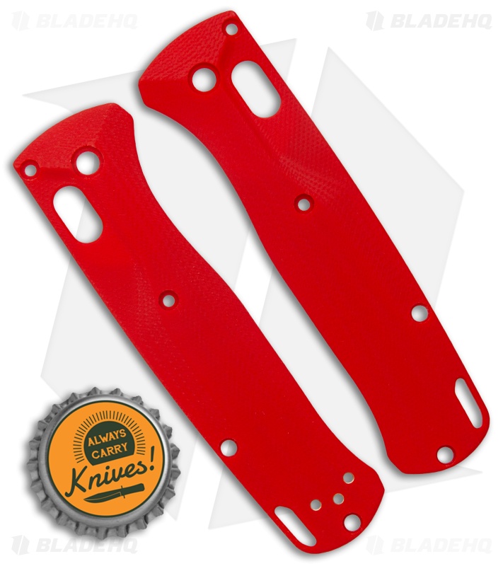 Flytanium Custom Crossfade G-10 Scales for Benchmade Bugout - Fire Red