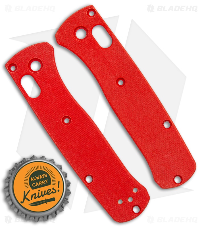 Flytanium G10 Scales for Benchmade Mini Bugout Knife Red Blade HQ