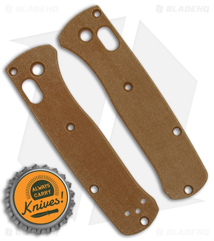 Flytanium Classic G-10 Scales for Benchmade Mini Bugout Knife - Tan