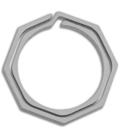 Titanium Oval Keyring with Screw Closure - Flytanium