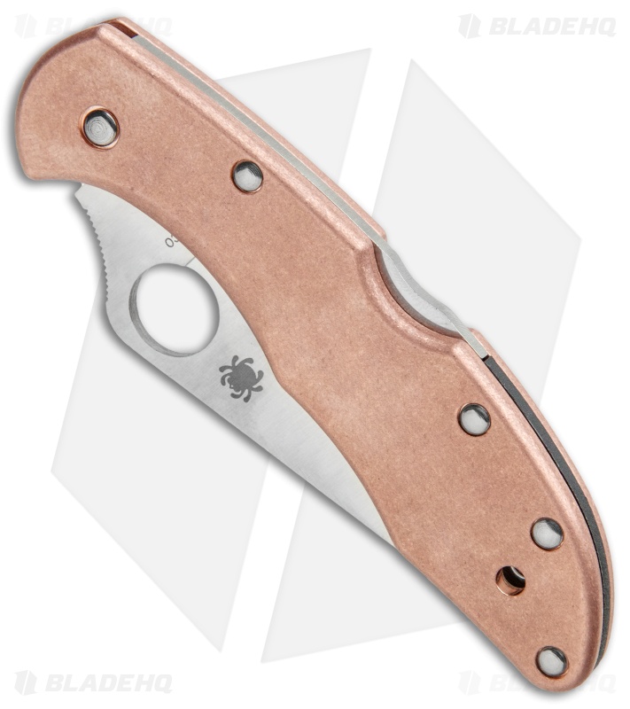 Flytanium Copper Scales + Spyderco Delica Knife (2.9" Satin)