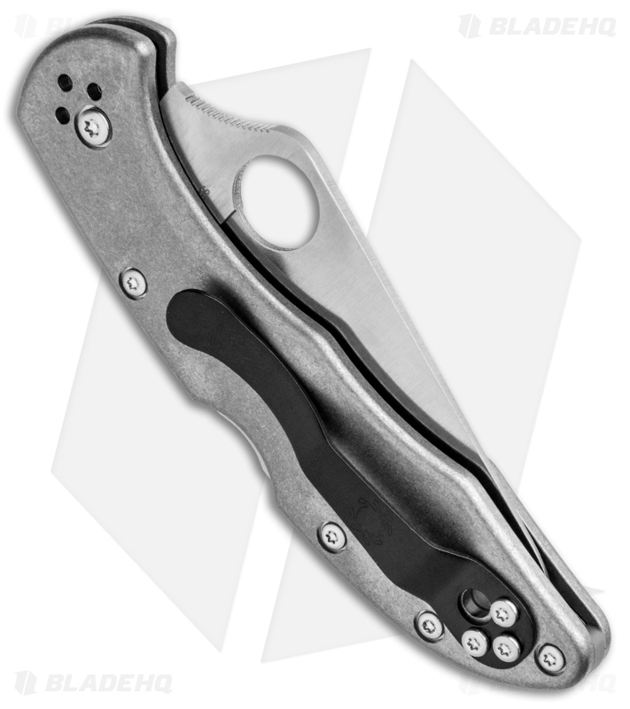 Flytanium Titanium Scales + Spyderco Delica Knife (2.9" Satin)
