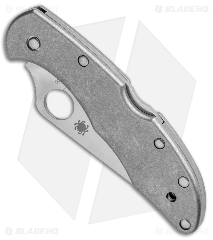 Flytanium Titanium Scales + Spyderco Delica Knife (2.9" Satin)