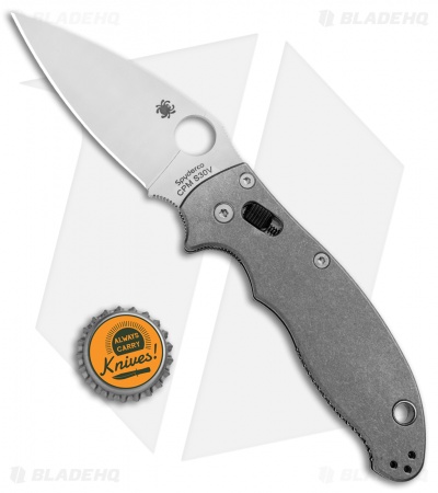 Flytanium Titanium Scales + Spyderco Manix 2 Knife (3.4" Satin)