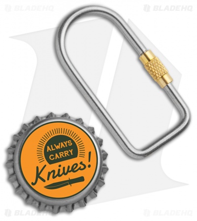 Flytanium Titanium Flat Oval Keyring with Screw Closure