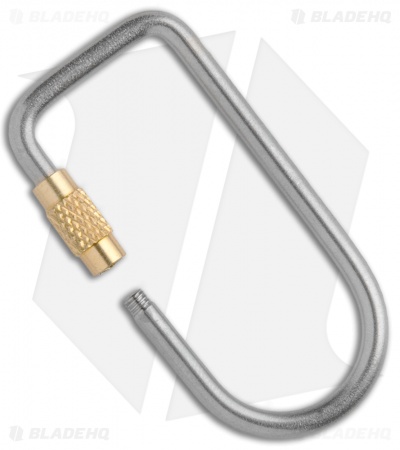 Flytanium Titanium Flat Oval Keyring with Screw Closure