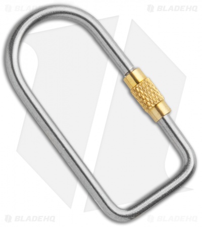 Flytanium Titanium Flat Oval Keyring with Screw Closure