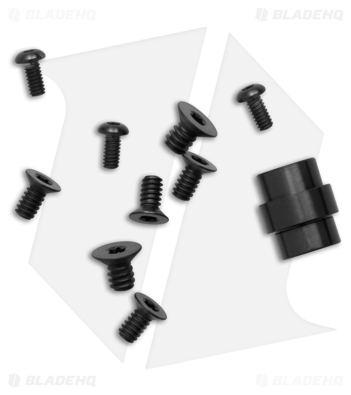 Flytanium Titanium Hardware Kit for Spyderco Manix 2 - Black