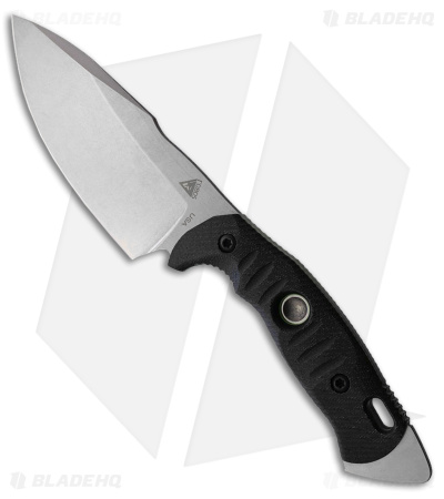 Fobos Knives Alaris 3V Fixed Blade Knife Black/Green Micarta (5" Stonewash)