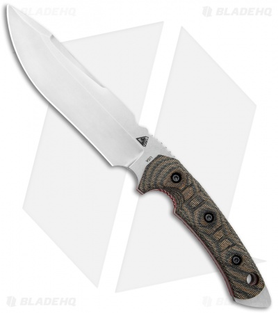 FOBOS Tier1-C Fixed Blade Knife Camo Canvas Micarta/Red Liners (6.5" SW)
