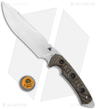 FOBOS Tier1-C Fixed Blade Knife Camo Canvas Micarta/White Liner (6.5" SW)